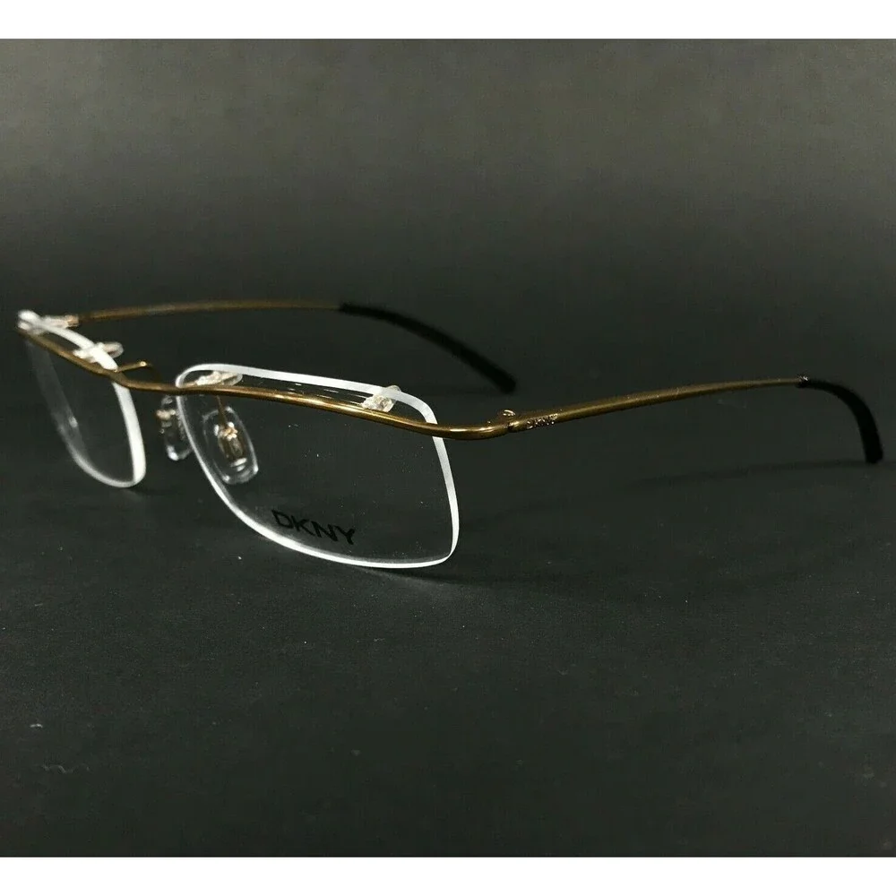 DKNY Eyeglasses Frames 6238 238 Brown Bronze Rectangular Rimless 52-19-135